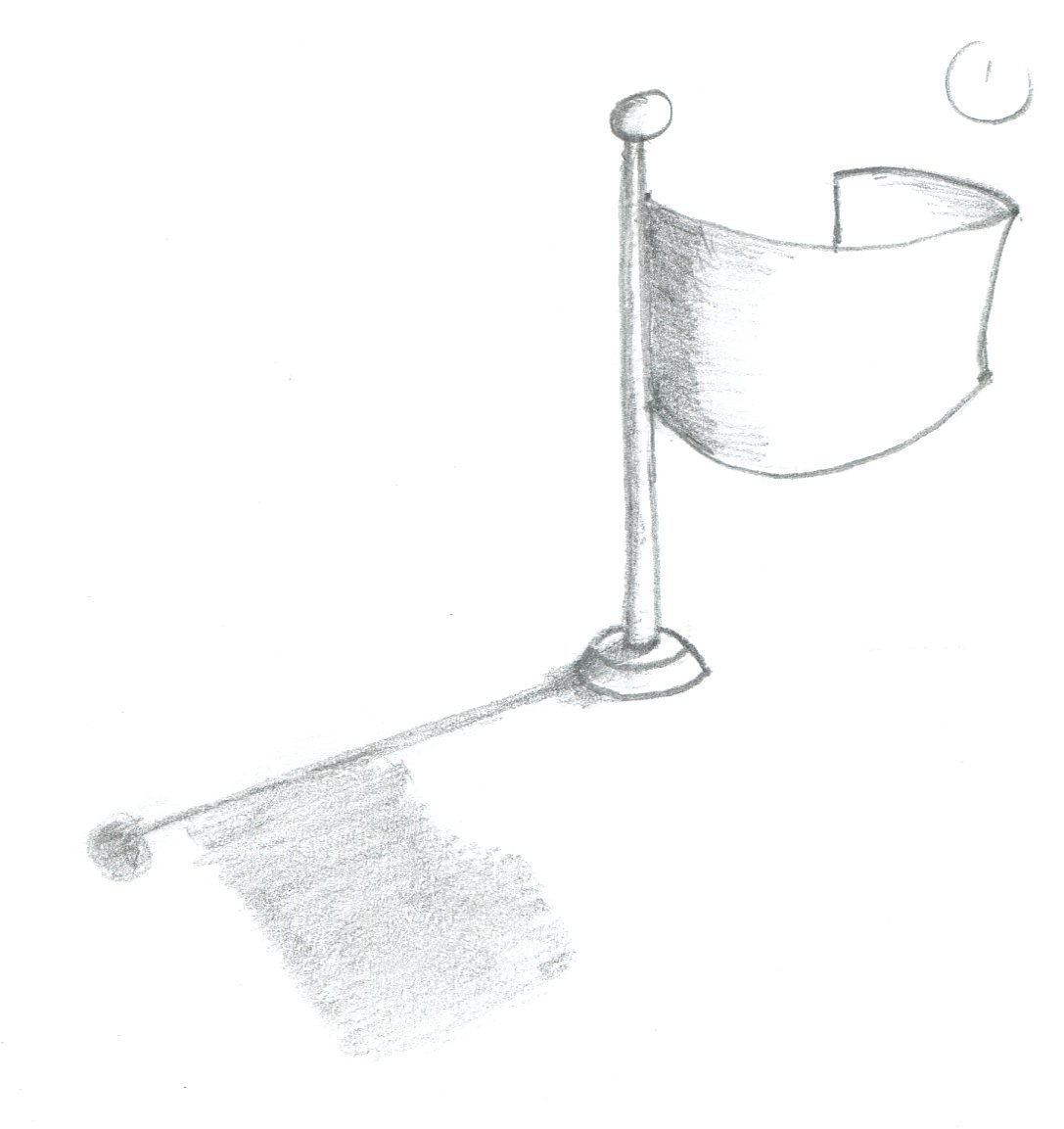 1087x1153 The Rose - Flag Pole Drawing