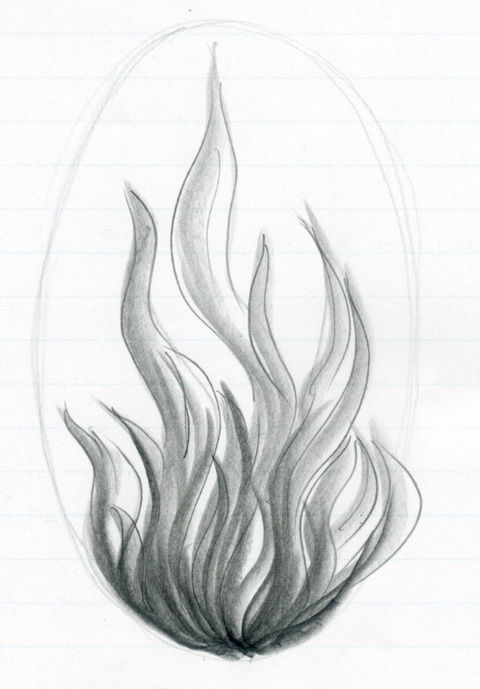 480x689 How To Draw Flames - Flame Drawing