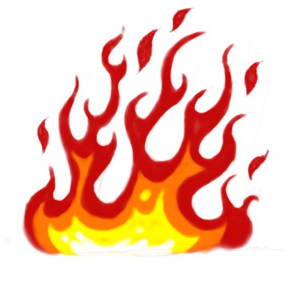 600x600 Draw Flames - Flame Drawing