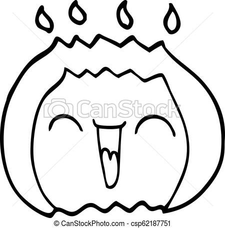 450x457 Line Drawing Cartoon Laughing Gas Flame - Flame Line Drawing