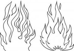 236x163 draw flames drawing refs fire drawing, drawing flames, easy - Flame Line Drawing