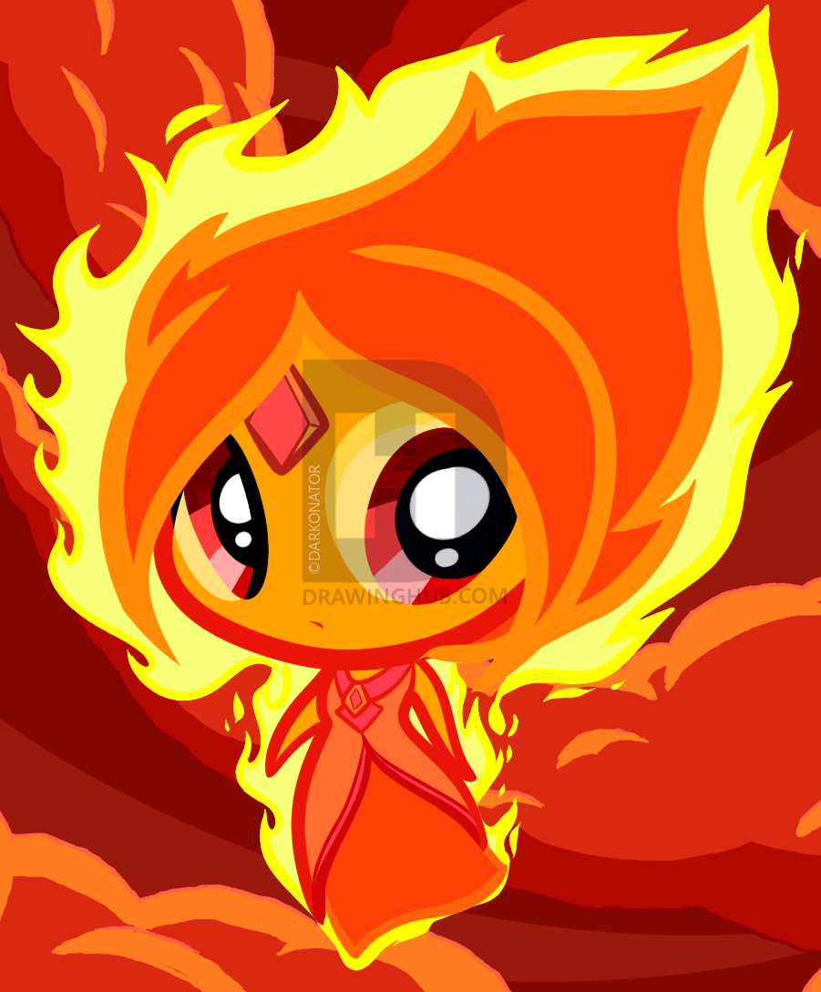 901x1089 How To Draw Chibi Flame Princess, Step - Flame Princess Drawing