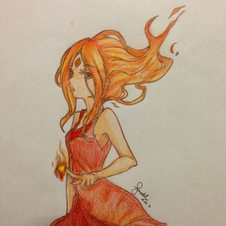 320x320 Anime Version Of Flame Princess In Adventure Time - Flame Princess Drawing
