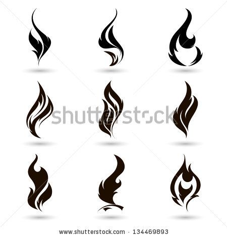 450x470 Fire Flames Collage - Flame Tattoo Drawings
