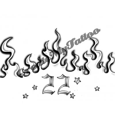 400x400 Flames Smoke Tattoo Designs - Flame Tattoo Drawings