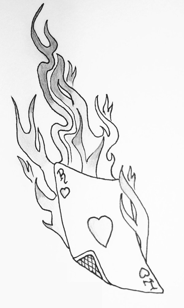 600x1001 Flame Tattoo Design Stencils - Flame Tattoo Drawings