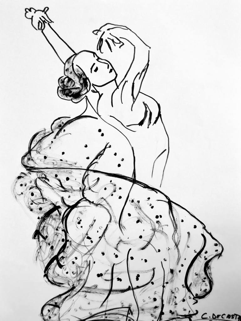 770x1024 How To Draw A Flamenco Dancer Step - Flamenco Dancer Drawing