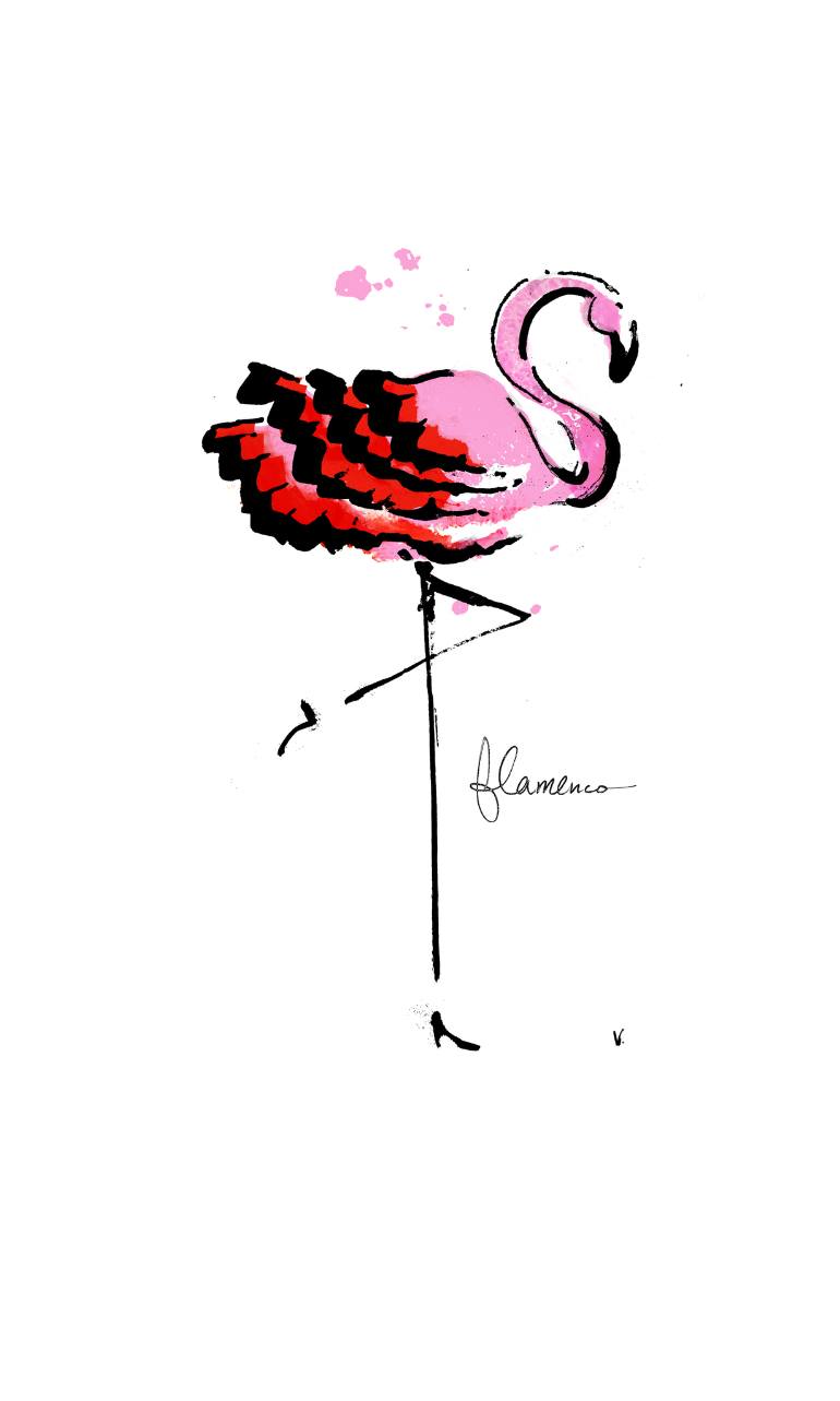 770x1283 flamenco drawing - Flamenco Drawing