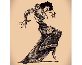 340x270 flamenco drawing etsy - Flamenco Drawing