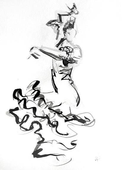 411x574 danza flamenco dibujos - Flamenco Drawing