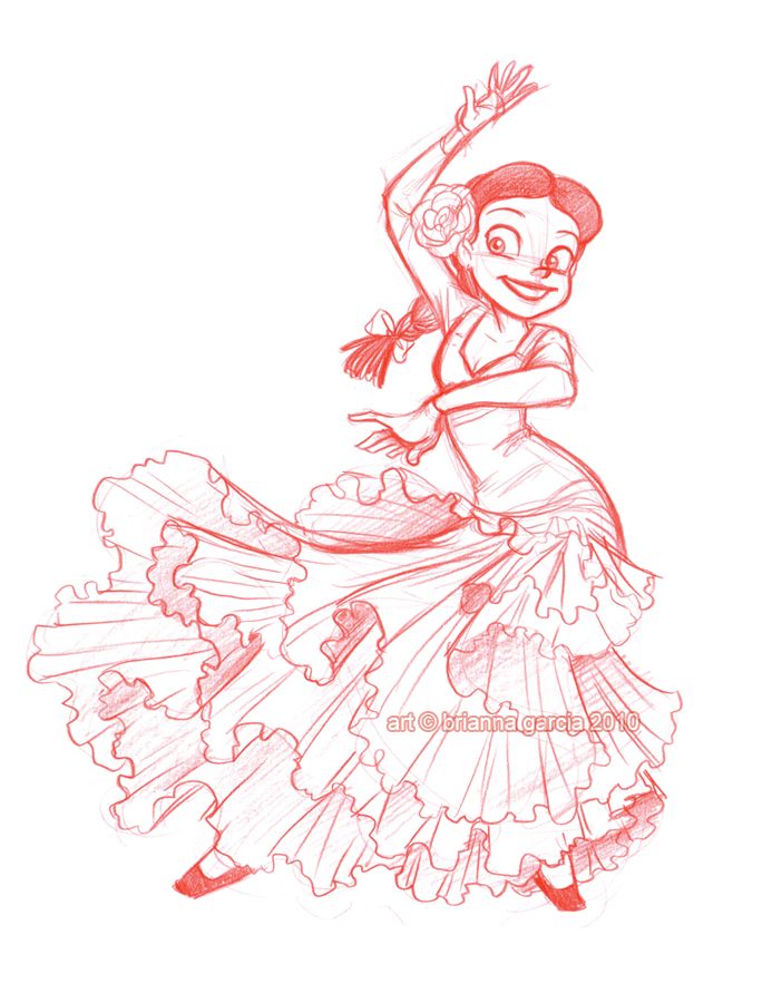 693x900 flamenco jessie - Flamenco Drawing