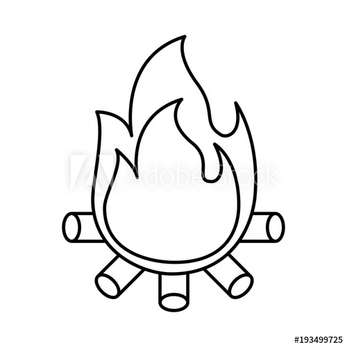 Flames Outline Drawing at PaintingValley.com | Explore collection of ...