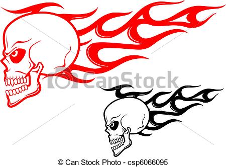 450x332 flaming skull clip art - Flaming Skull Drawing