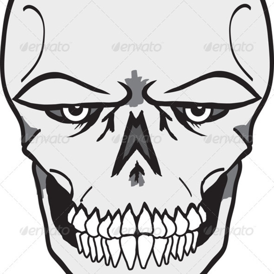 950x950 evil flaming skull drawings free image - Flaming Skull Drawing