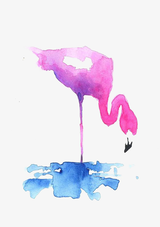 564x798 Drawing Flamingos, Illustration, Cartoon, Hand Painted Png Image - Flamingo Cartoon Drawing