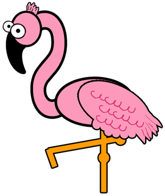 325x387 How To Draw Cartoon Pink Flamingos In Easy Steps Lesson - Flamingo Cartoon Drawing