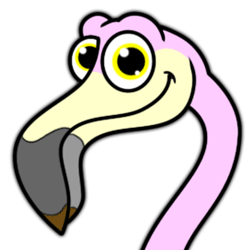 250x250 cartoon flamingo step - Flamingo Cartoon Drawing