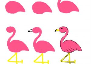 300x210 cute flamingo drawing cute pink flamingo bird vector illustration - Flamingo Cartoon Drawing