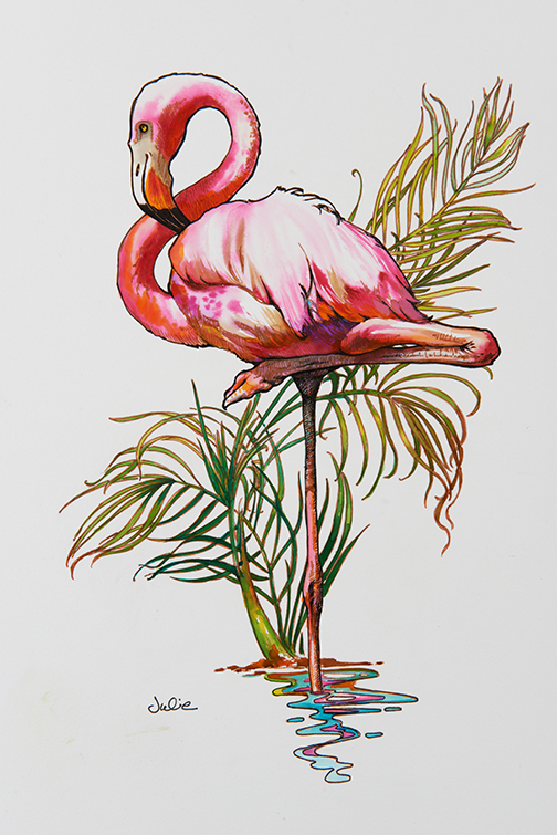 504x755 Flamingo - Flamingo Drawing