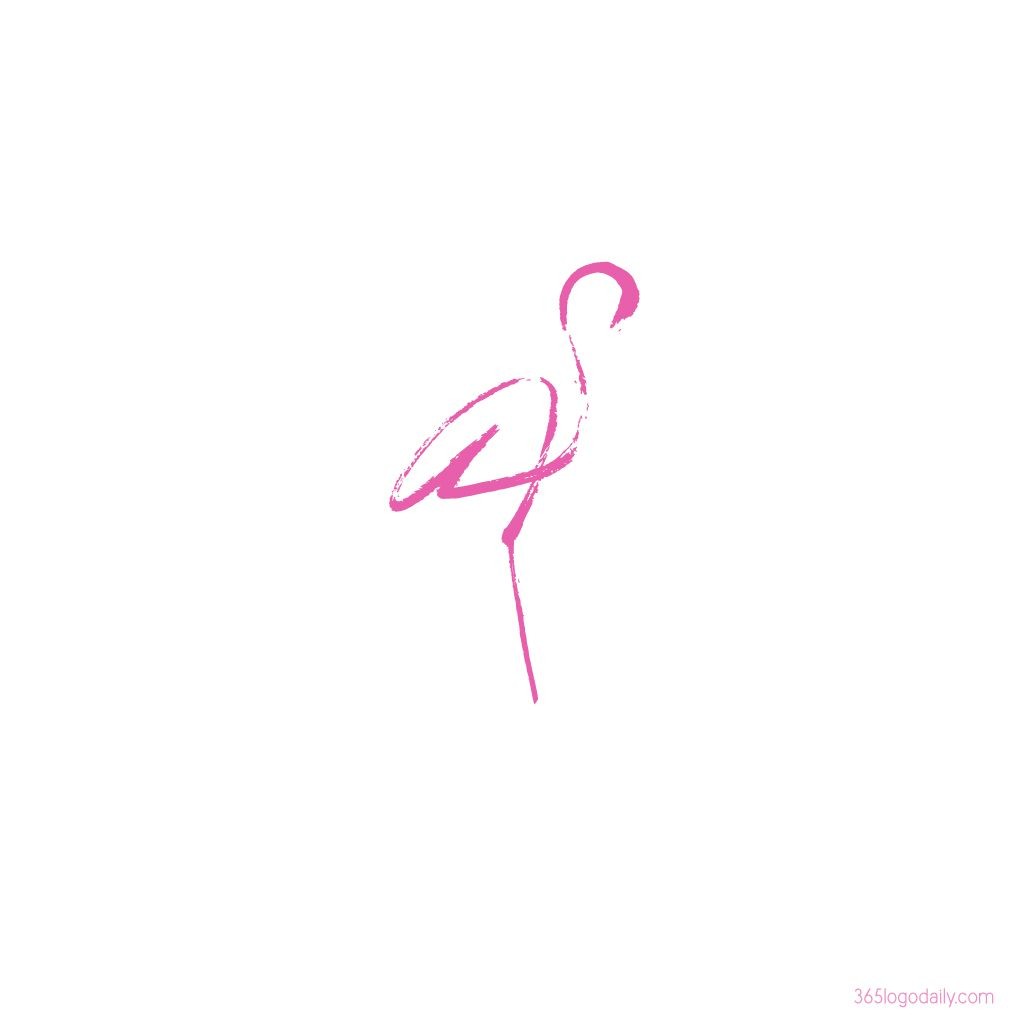 1024x1024 Flamingo Outline - Flamingo Drawing Outline
