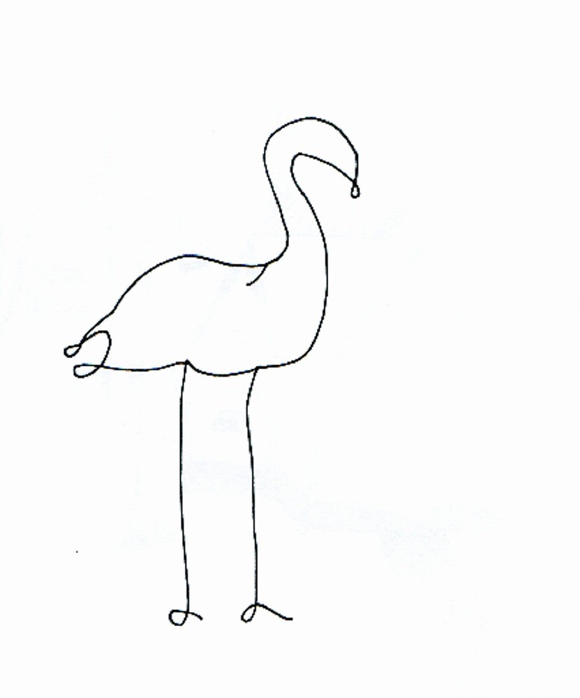 831x1000 Flamingo Outline - Flamingo Drawing Outline