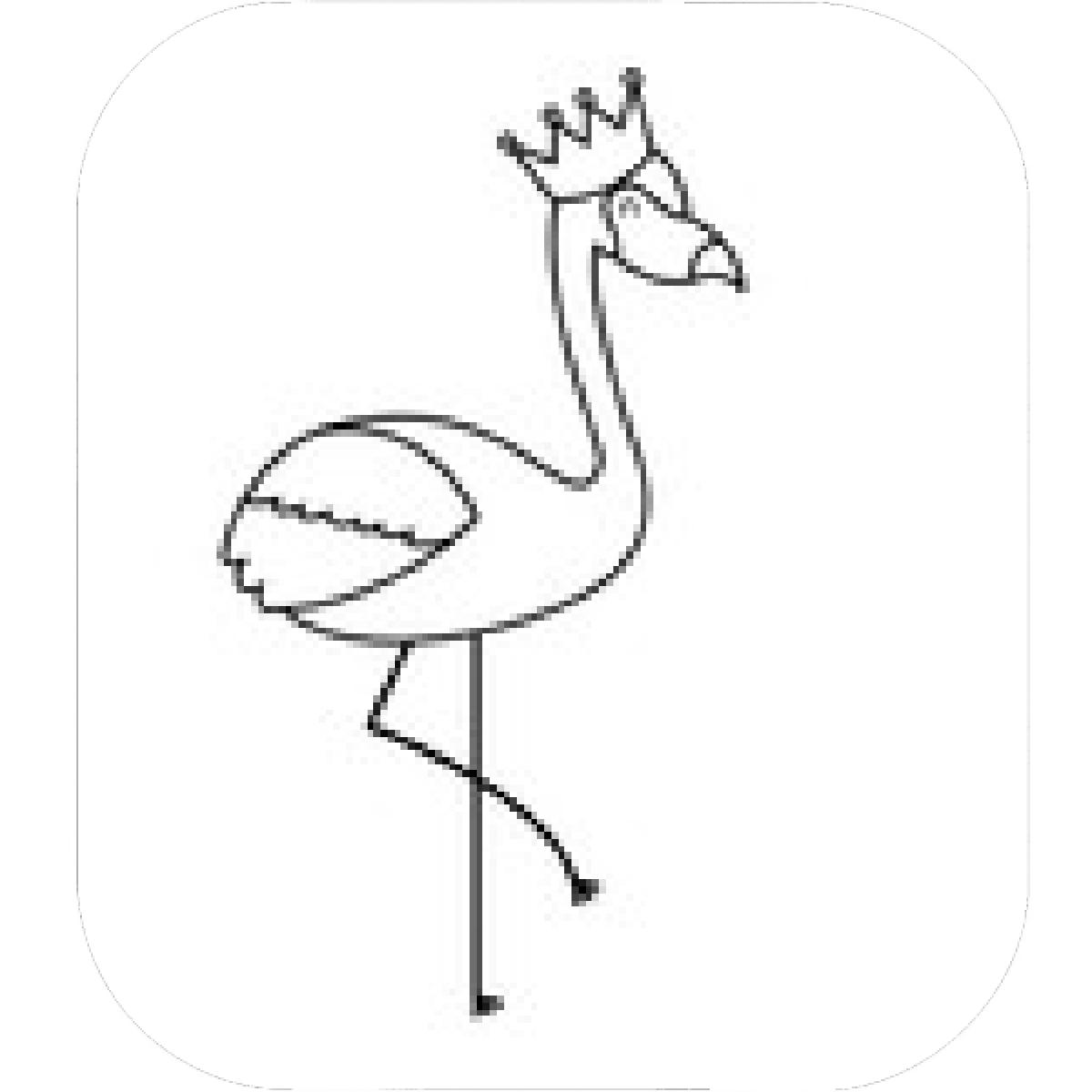 1200x1200 Designs Mein Mousepad Design Mousepad Selbst Designen - Flamingo Drawing Outline
