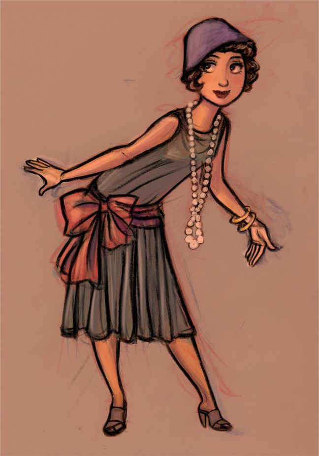 648x926 flapper - Flapper Drawing