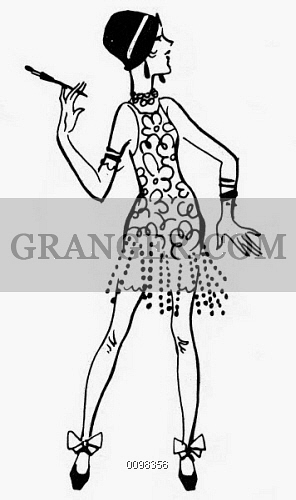 296x500 image of held flapper - Flapper Drawing