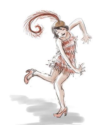 300x400 drawing of flapper - Flapper Drawing
