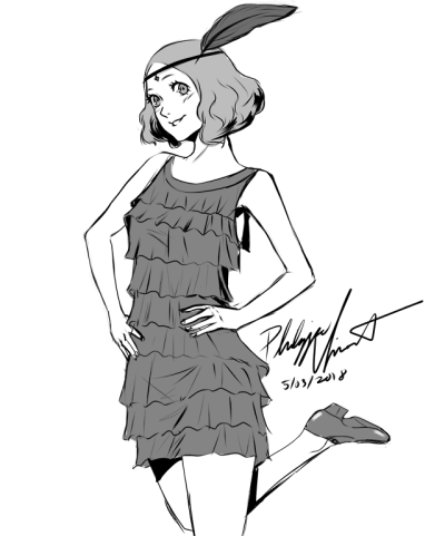 400x481 flapper outfits tumblr - Flapper Drawing