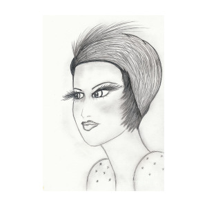300x300 feathered flapper drawing - Flapper Drawing