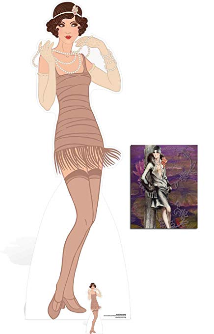 436x679 Fan Pack - Flapper Girl Drawing