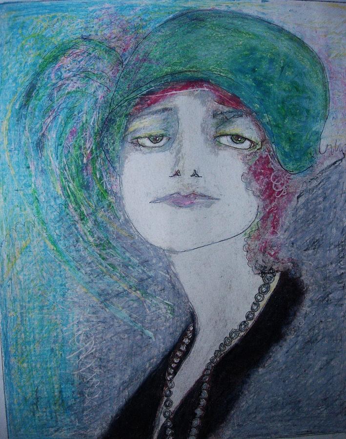 709x900 flapper girl drawing - Flapper Girl Drawing