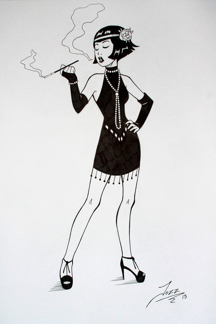 Flapper Girl Drawing at Explore collection of