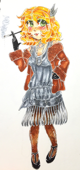 320x680 Flappergirl Drawings On Paigeeworld Pictures Of Flappergirl - Flapper Girl Drawing