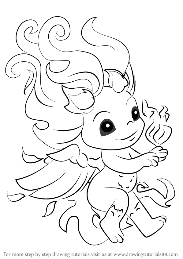 598x844 Learn How To Draw Flare From The Zelfs - Flare Drawing