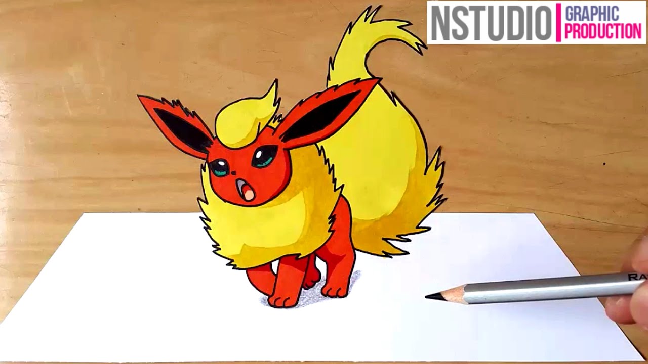 1280x720 How To Draw Flareon Pokemon - Flareon Drawing