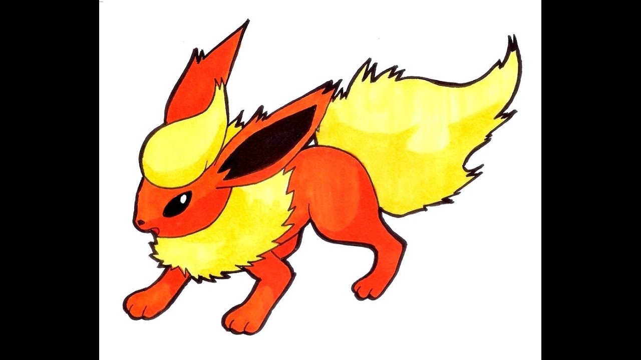 1280x720 How To Draw Flareon Pokemon Go Drawing Tv Id - Flareon Drawing