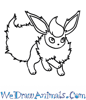 300x350 How To Draw Flareon Pokemon - Flareon Drawing