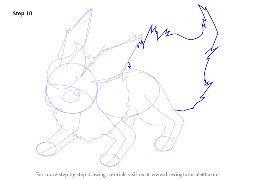 845x598 Learn How To Draw Flareon From Pokemon - Flareon Drawing