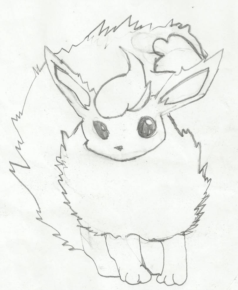 810x987 Pokemon Drawing Of Flareon - Flareon Drawing
