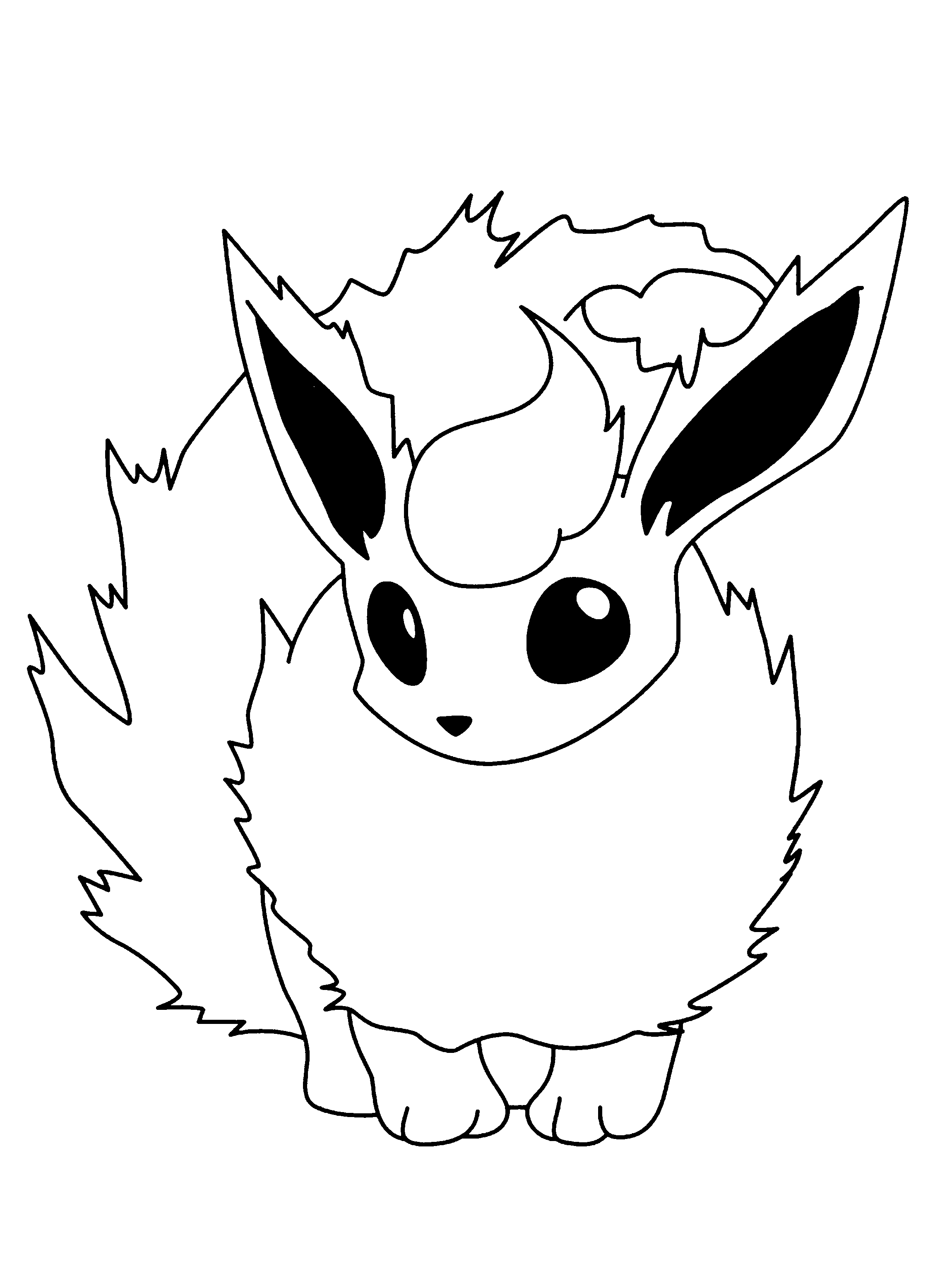 2300x3100 Pokemon Coloring Pages Download Pokemon Images And Print Them - Flareon Drawing