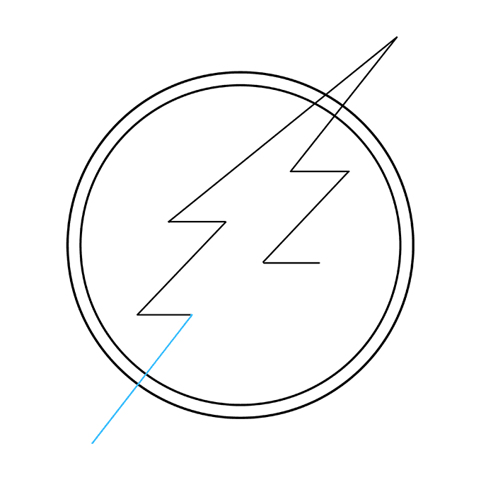 680x678 How To Draw The Flash Logo - Flash Drawing