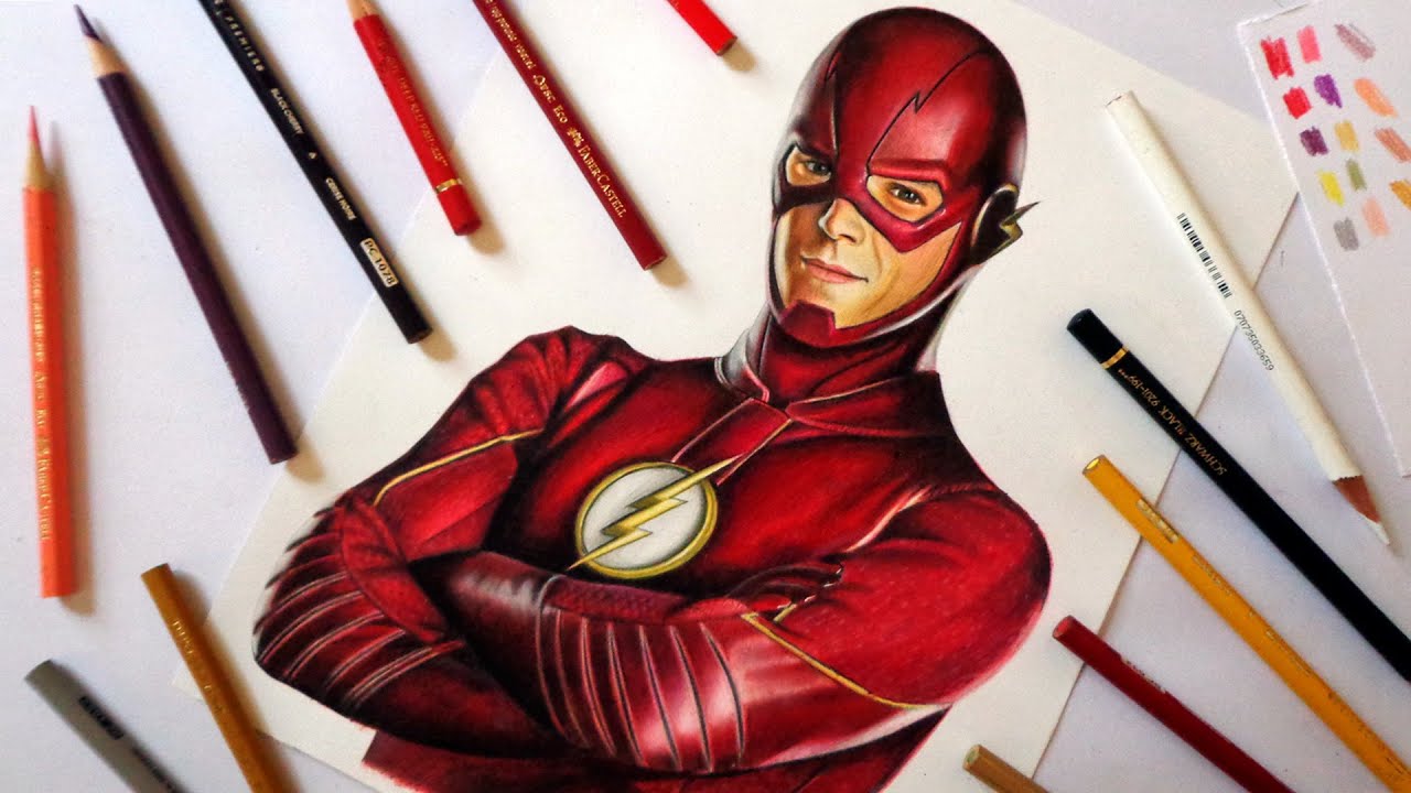 1280x720 Speed Drawing The Flash - Flash Drawing