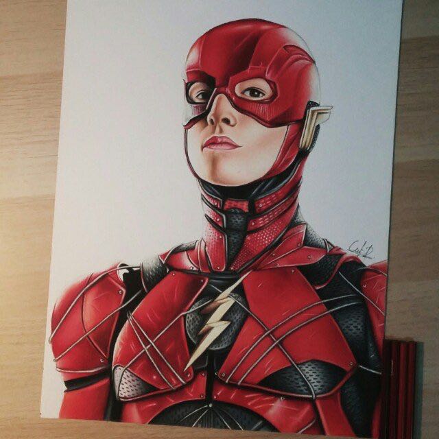 640x640 The Flash Drawing, Justice League, Design Craft, Artwork - Flash Drawing