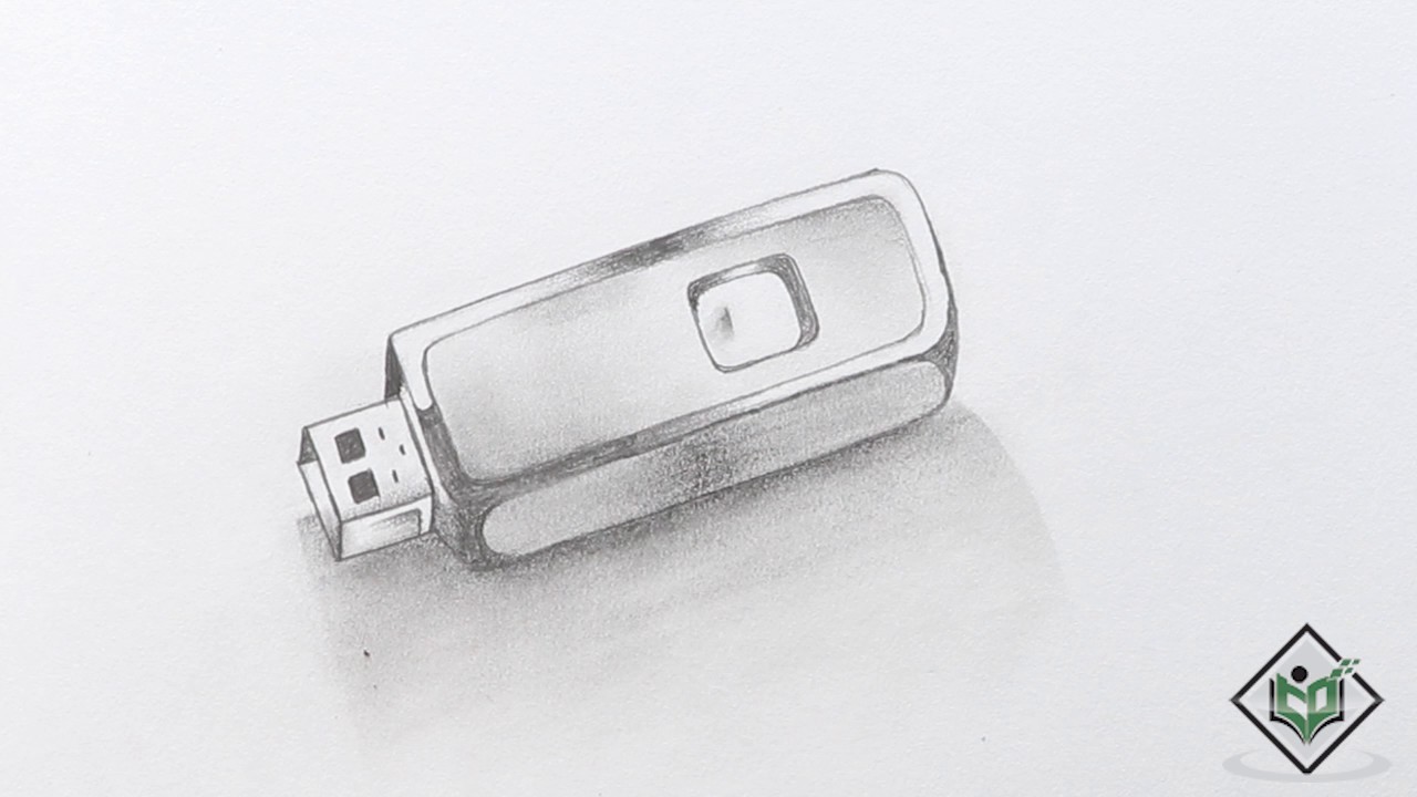 1280x720 How To Sketch A Pendrive - Flash Drive Drawing