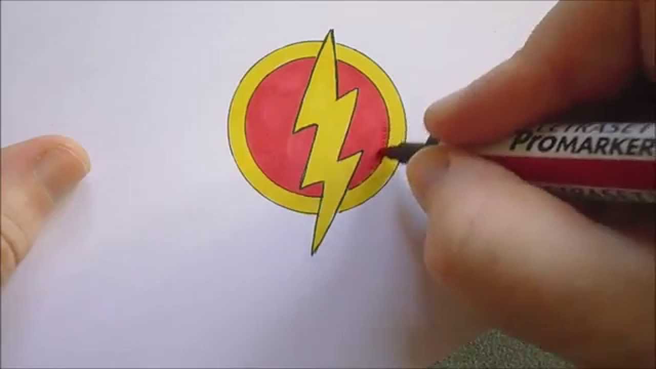 1280x720 How To Draw The Flash Logo - Flash Logo Drawing