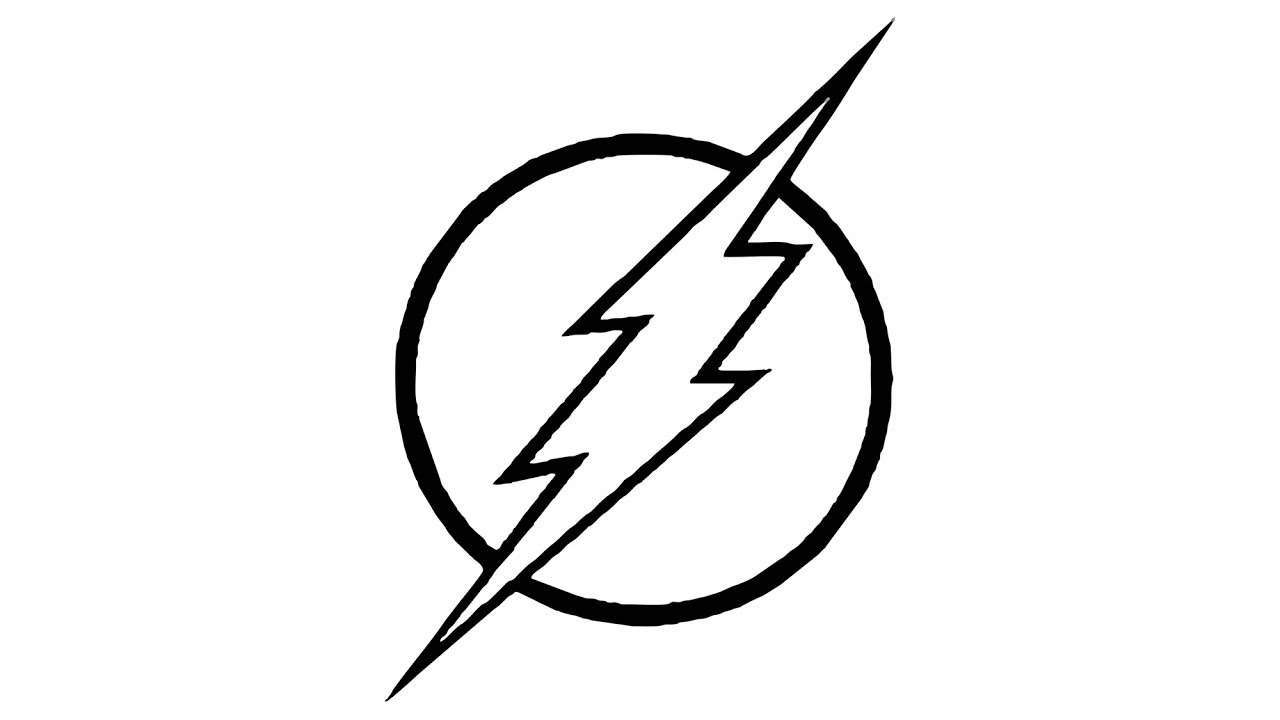 1280x720 How To Draw The Flash Logo - Flash Logo Drawing