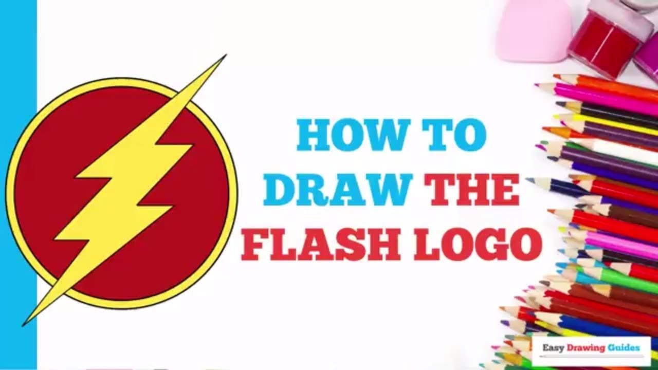 1280x720 How To Draw The Flash Logo In A Few Easy Steps Drawing Tutorial - Flash Logo Drawing