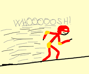 300x250 The Flash Running So Fast He's Just A Blur Drawing - Flash Running Drawing